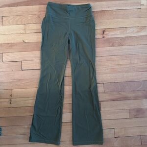Athleta Girl High Rise Chit Chat Flare Pant Army Green Size Large (12)